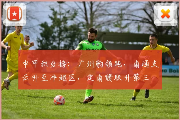 中甲积分榜：广州豹领跑，南通支云升至冲超区，定南赣联升第三