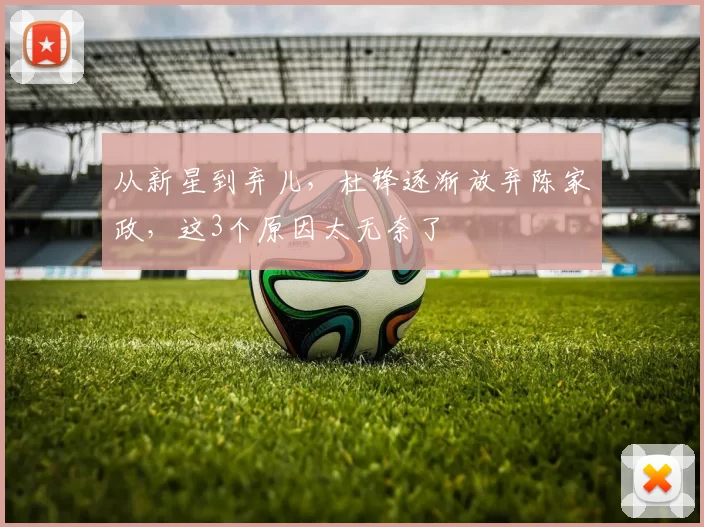 从新星到弃儿，杜锋逐渐放弃陈家政，这3个原因太无奈了